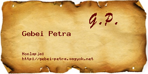 Gebei Petra névjegykártya
